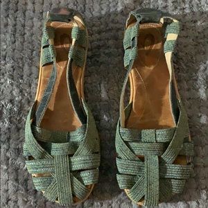 Olukai Ulsan Woven Leather & Texile Sandals Flats